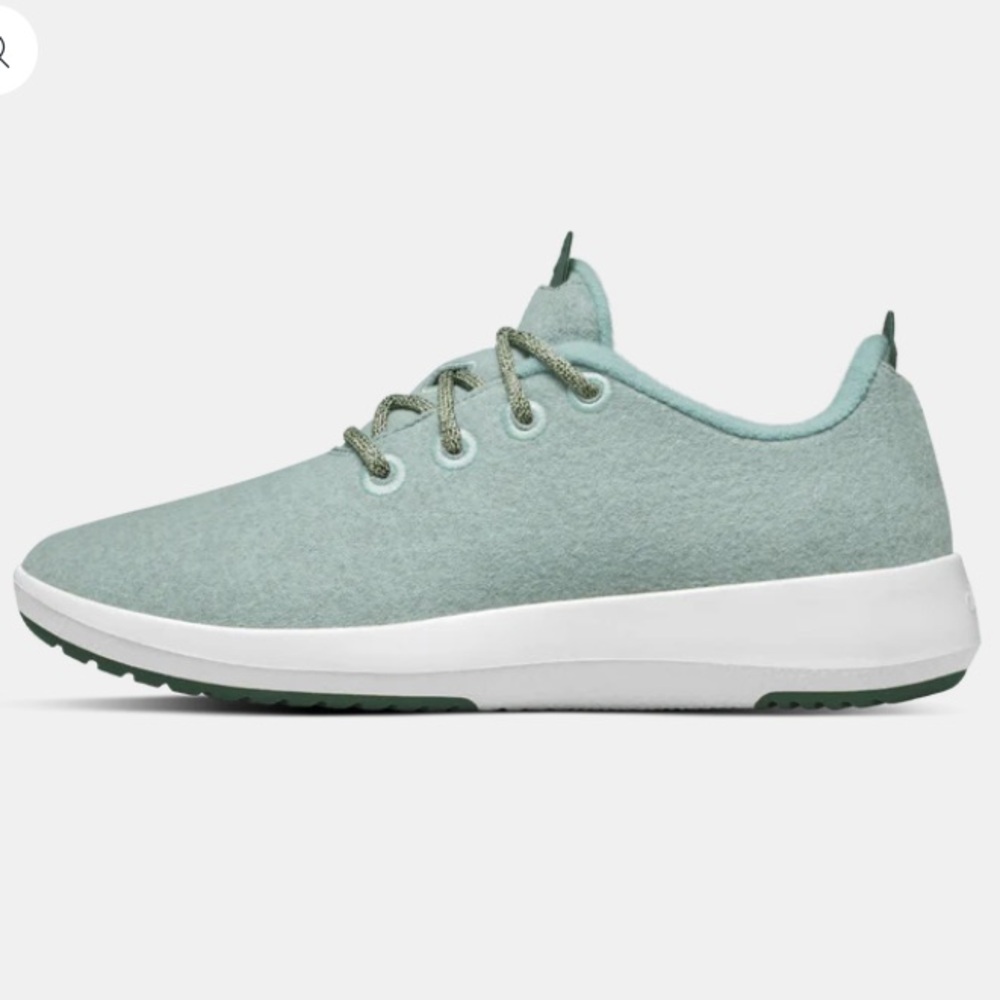 allbirds Wool Runner Mizzles ReRun Laced Sneakers Shoe Womans 8 Blue Mint Green